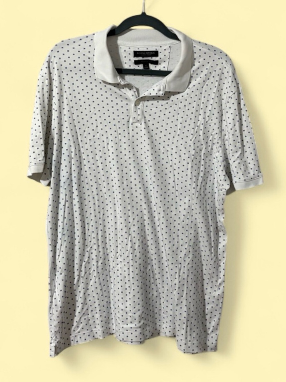 Banana Republic Luxury Touch Men’s XL Polo Shirt 100% Cotton White